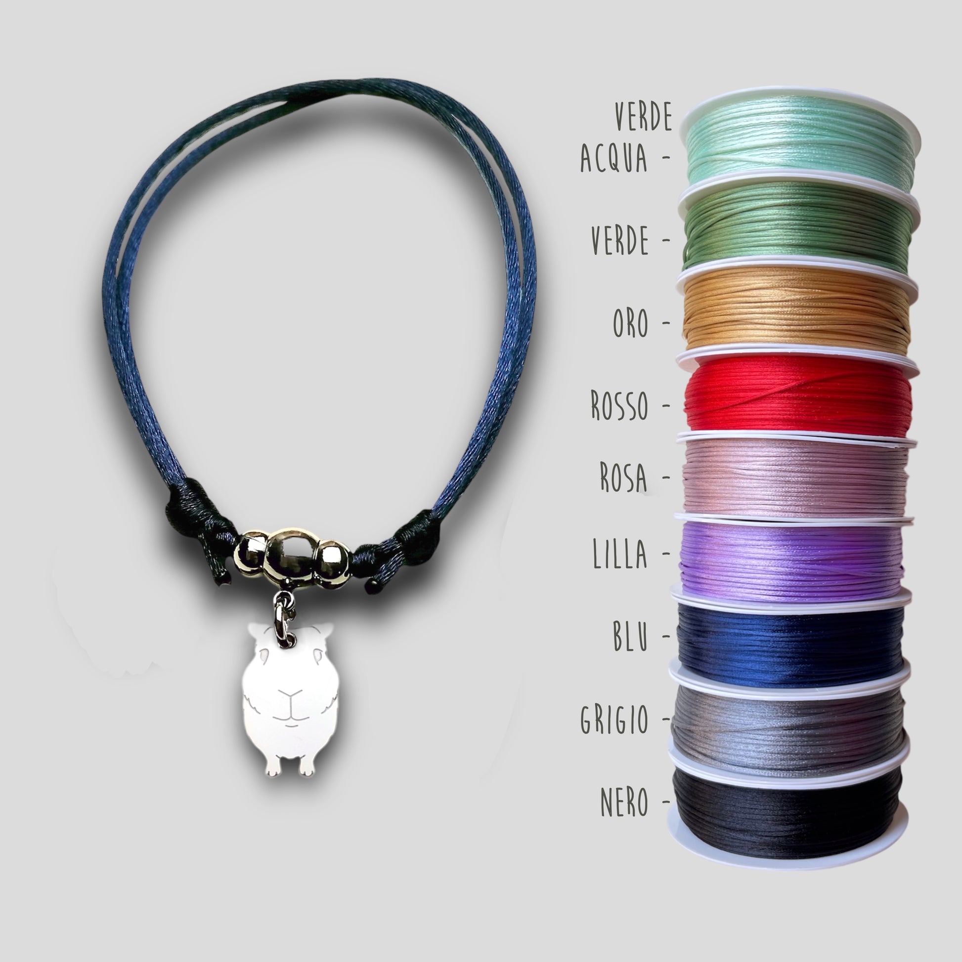 Bracciale con ciondolo Cavia / Porcellino d’india - ContrariaBijoux