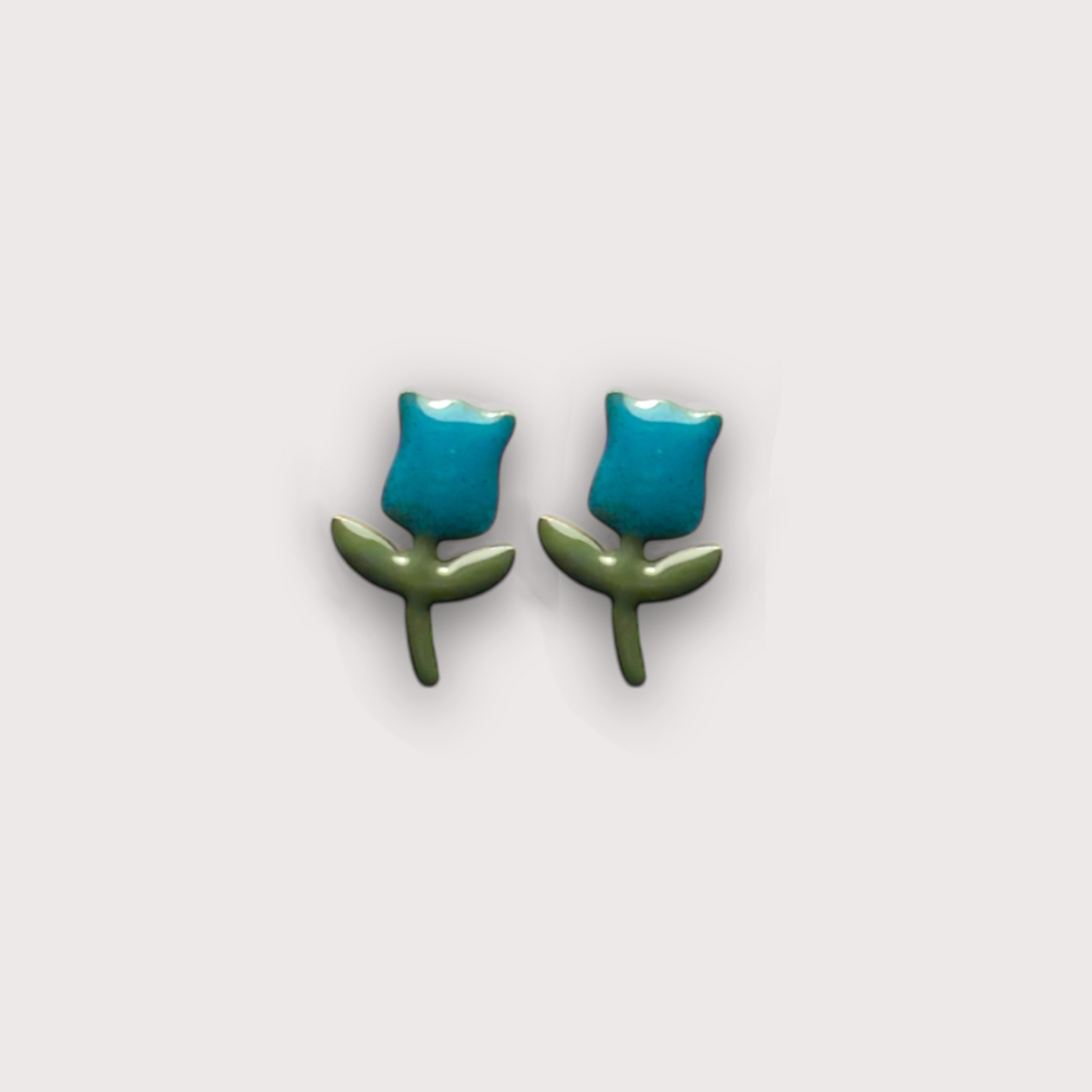 Bird and Tulip Earrings / Tulip Earrings