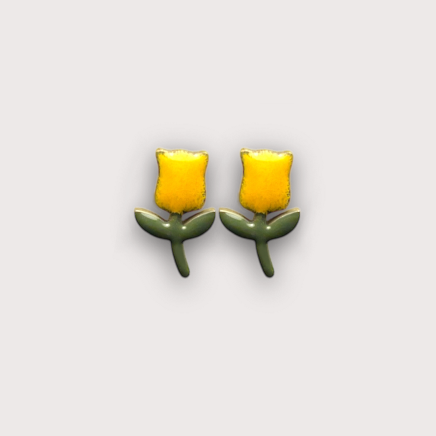 Bird and Tulip Earrings / Tulip Earrings