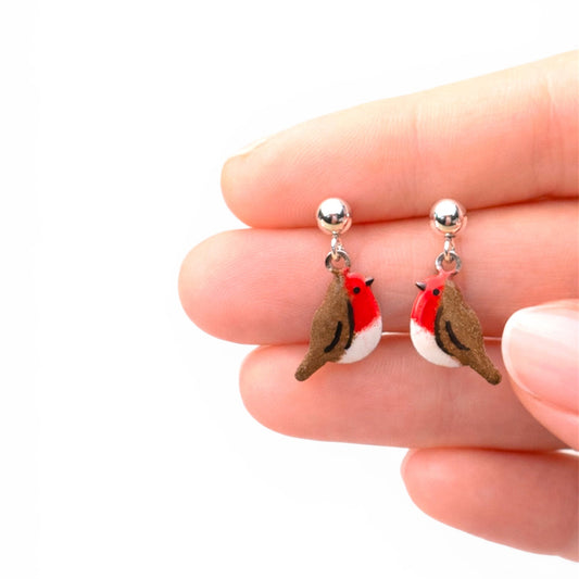 Orecchini pettirosso pendenti - ContrariaBijoux