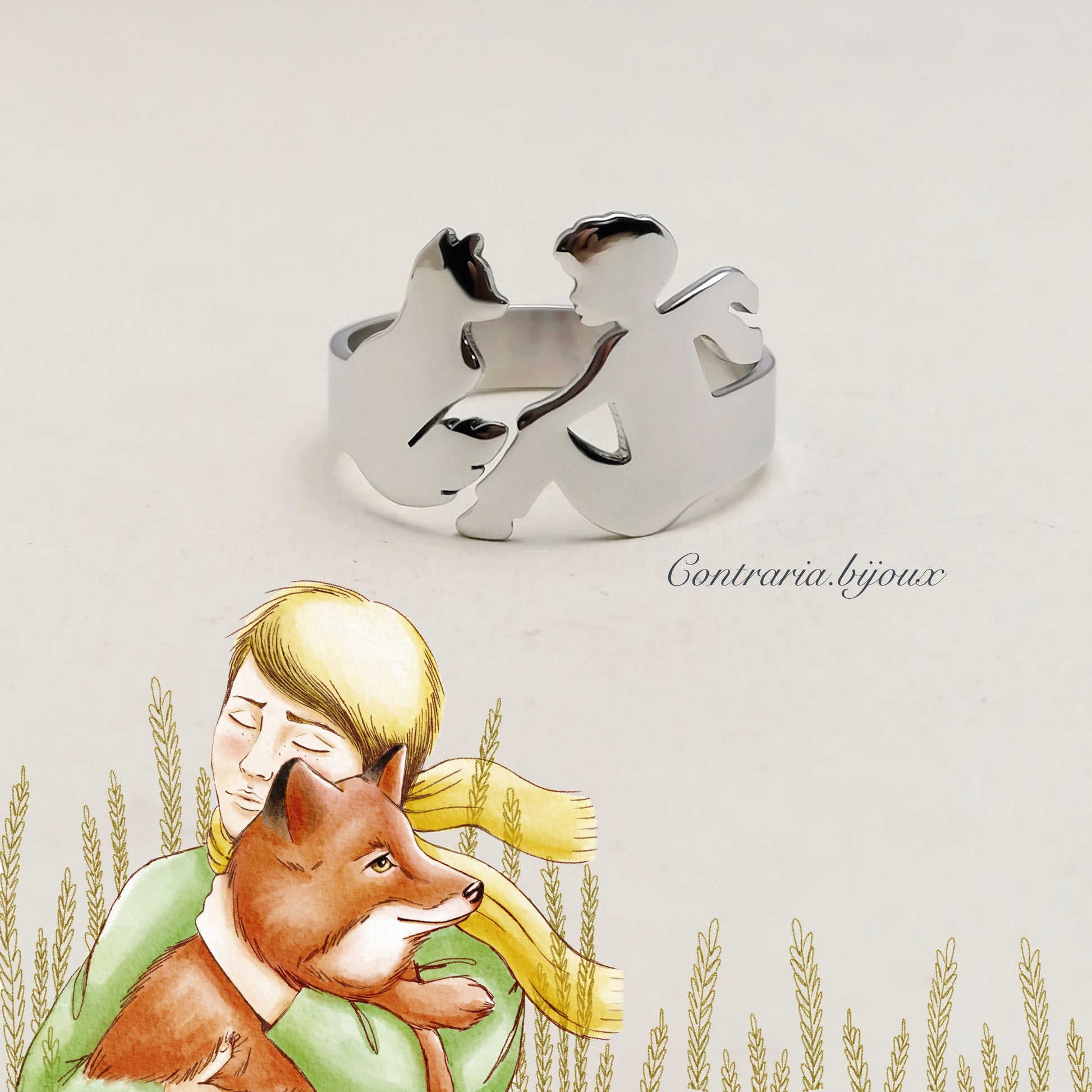 Anello Piccolo Principe e volpe - ContrariaBijoux