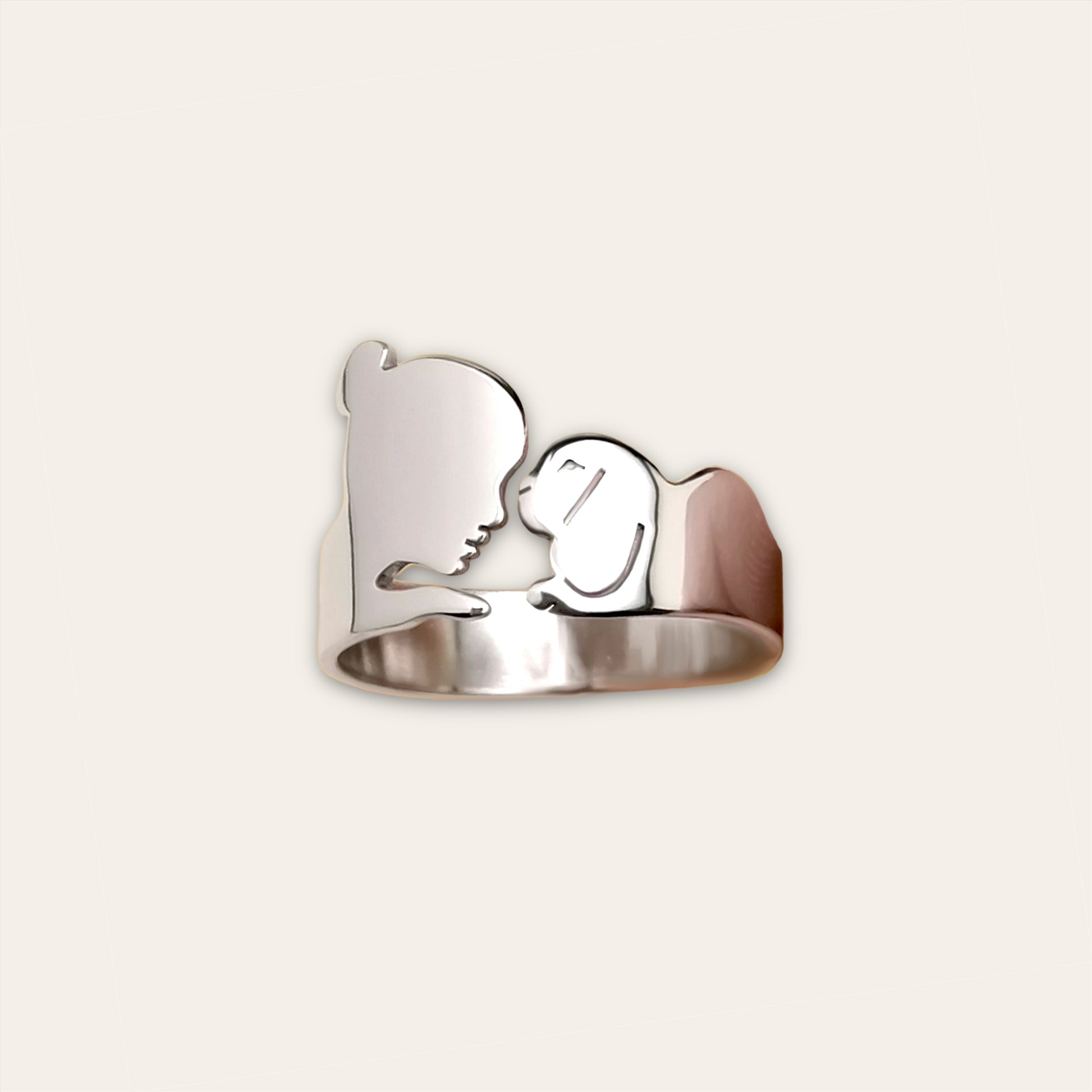 Anello Coniglio Ariete e ragazza - ContrariaBijoux