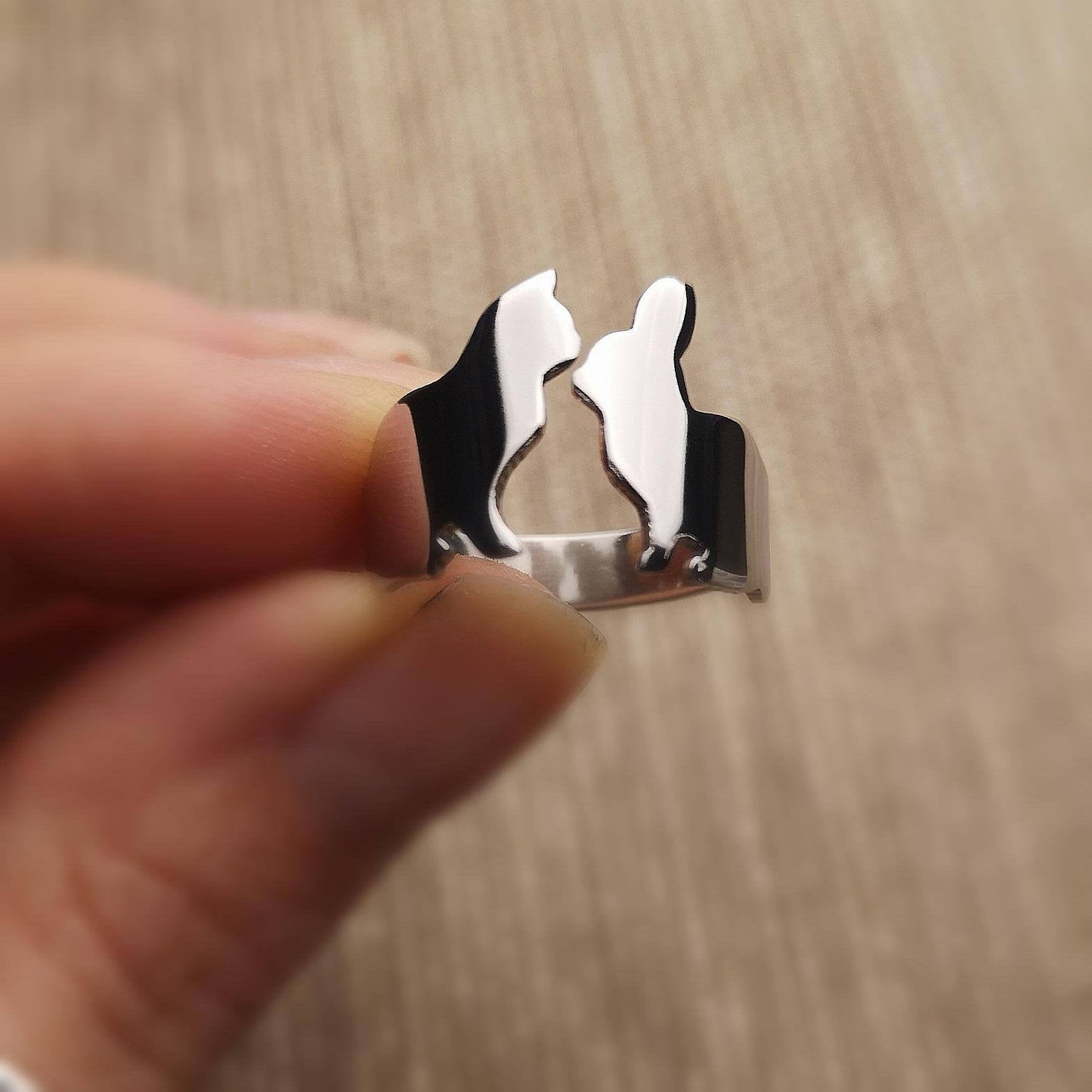 Anello Conigli innamorati - ContrariaBijoux