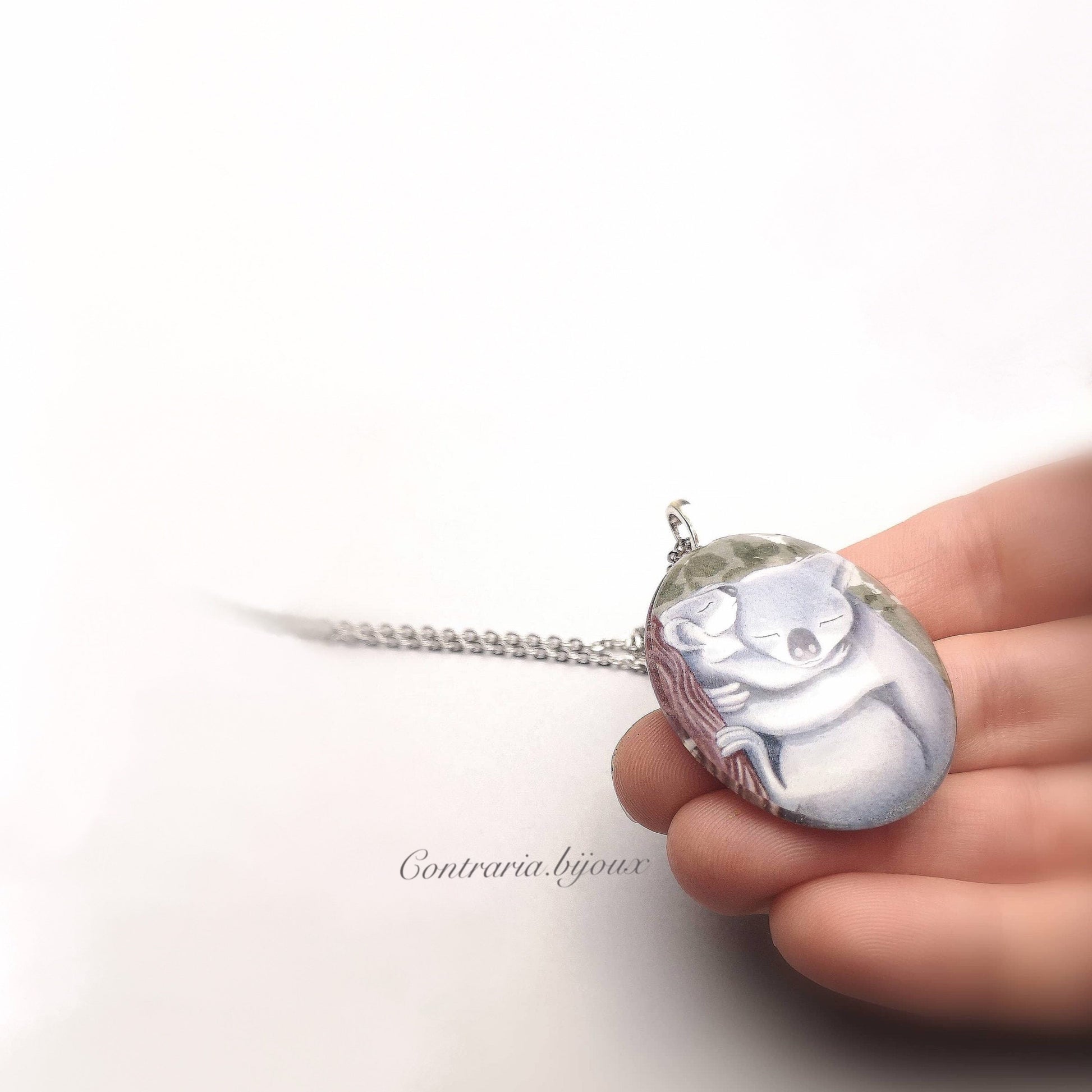 Collana con Ciondolo Koala in Vetro - ContrariaBijoux