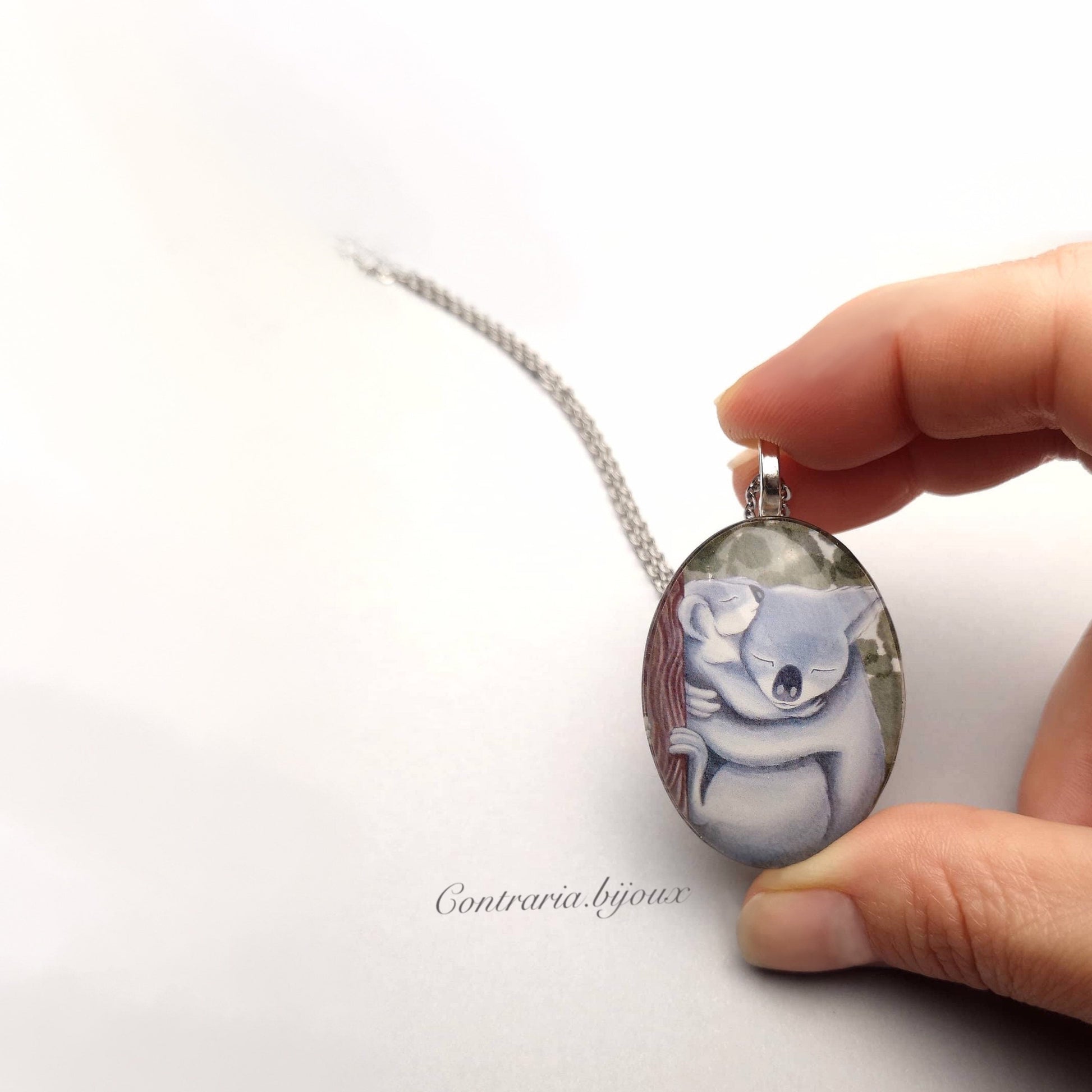 Collana con Ciondolo Koala in Vetro - ContrariaBijoux