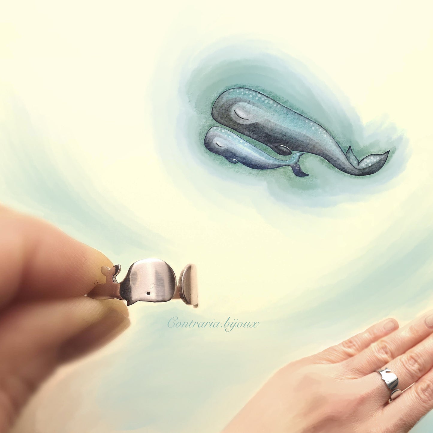 Anello Balene - ContrariaBijoux