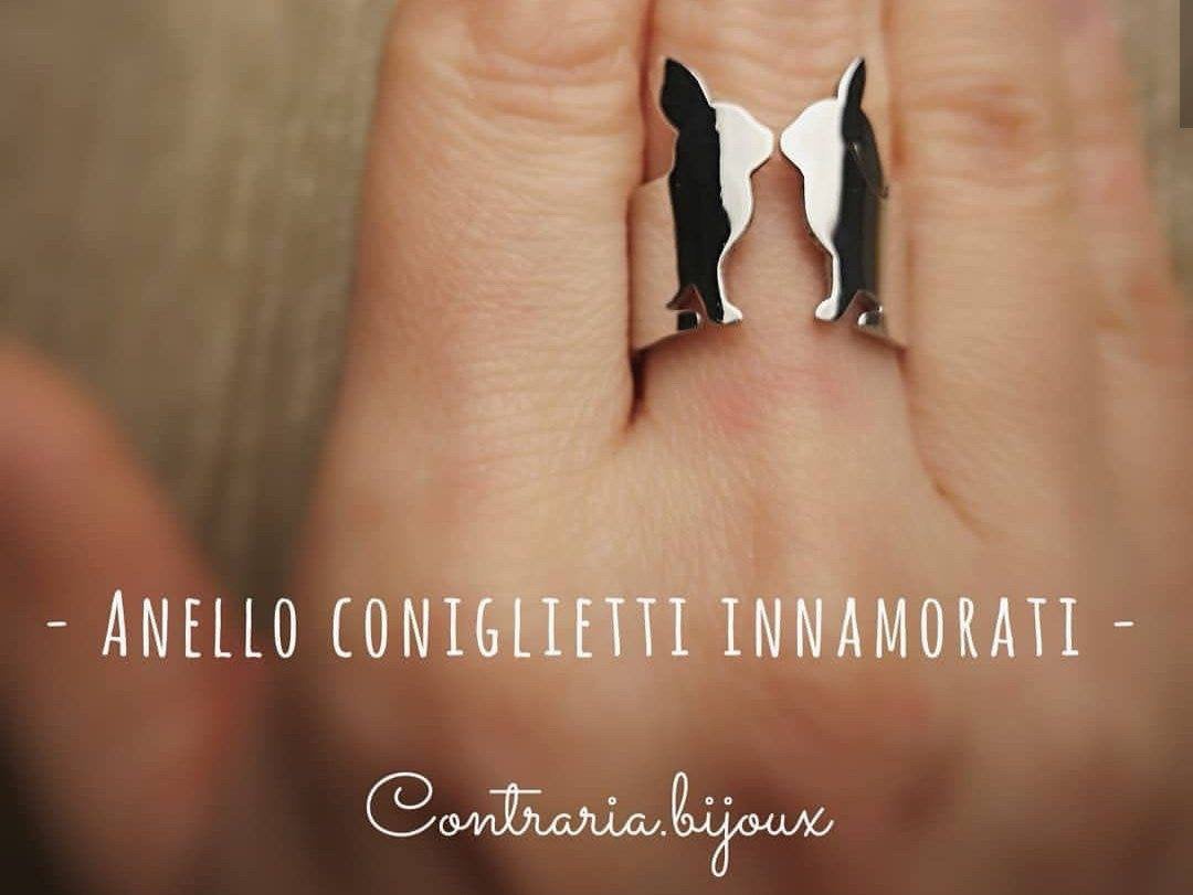 Anello Conigli innamorati - ContrariaBijoux