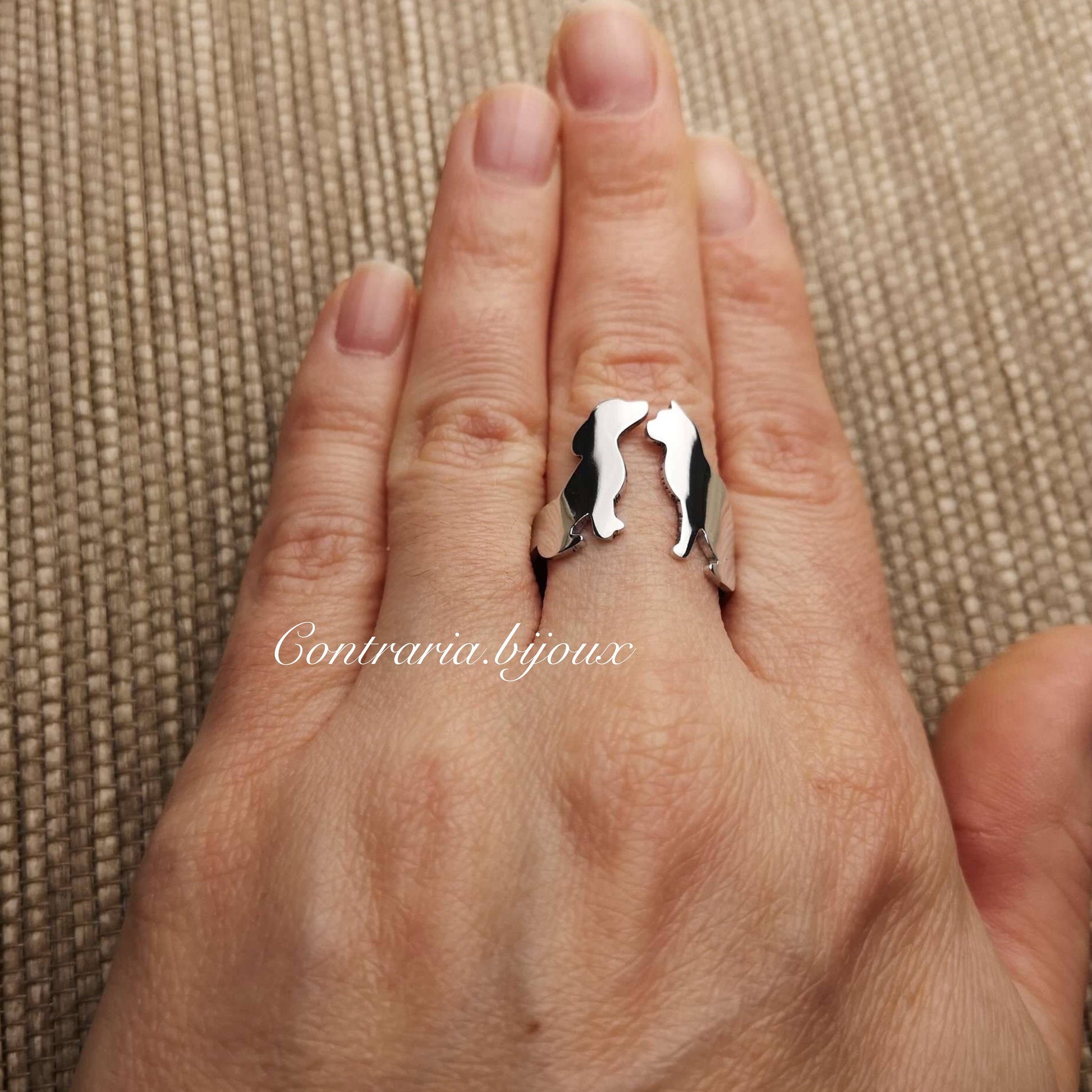 Anello Cane e Gatto - ContrariaBijoux
