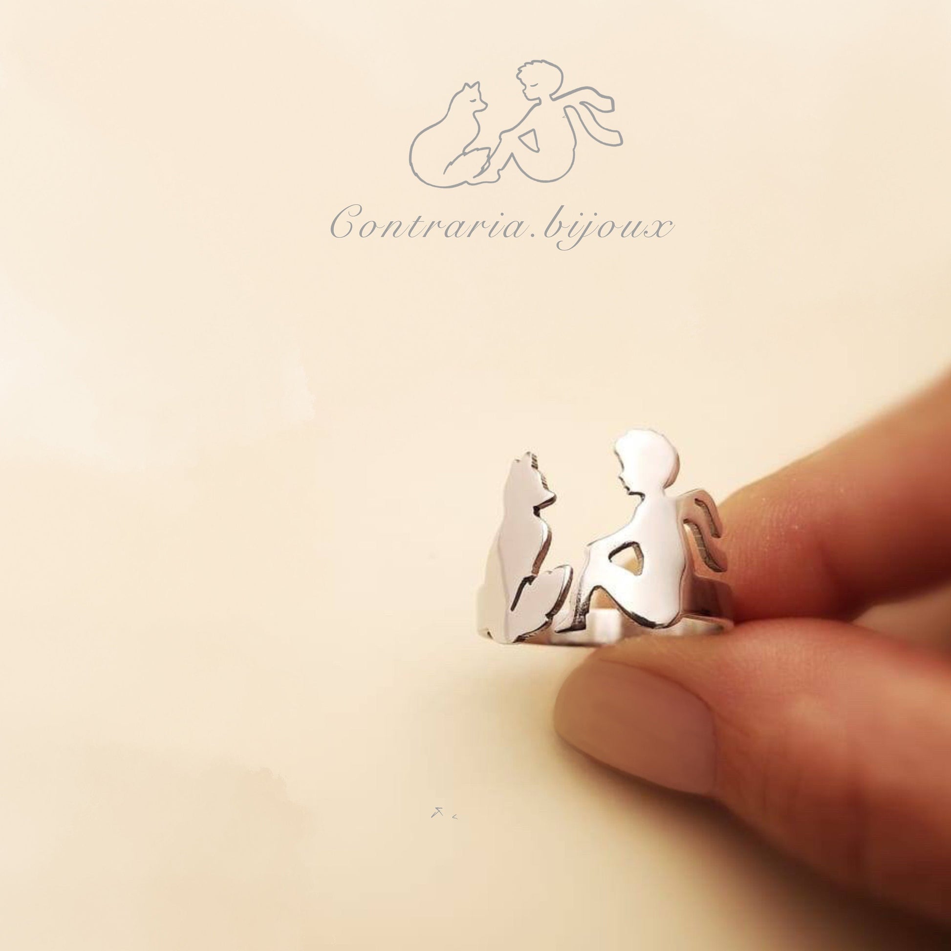 Anello Piccolo Principe e volpe - ContrariaBijoux