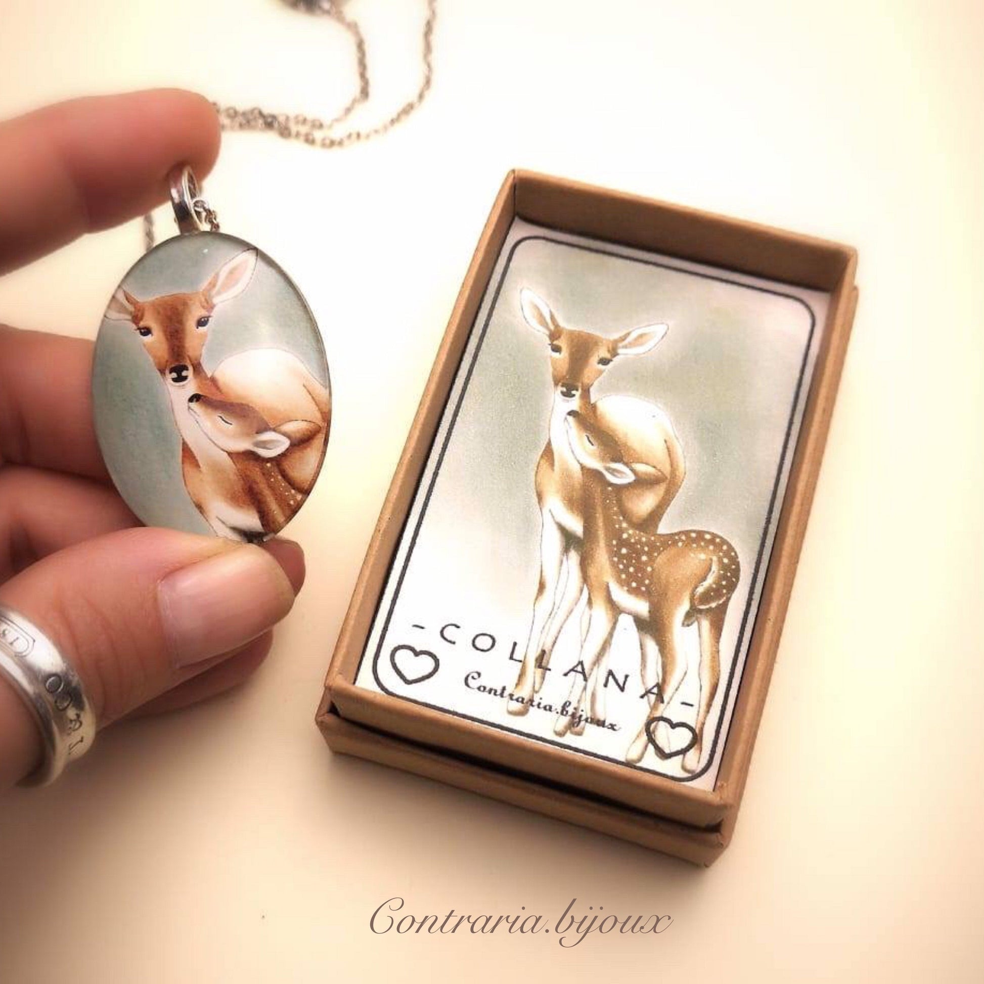 Collana con ciondolo Cerbiatto - ContrariaBijoux
