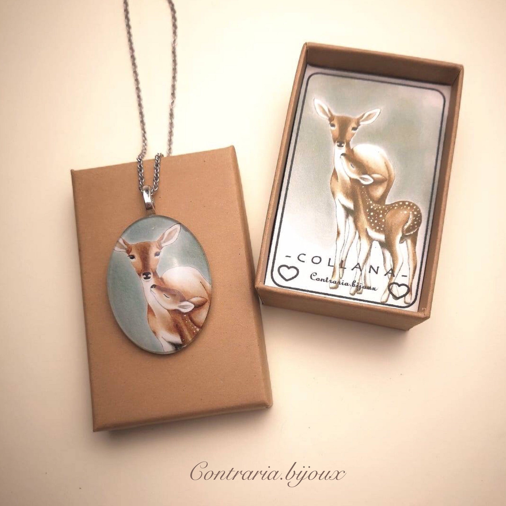 Collana con ciondolo Cerbiatto - ContrariaBijoux