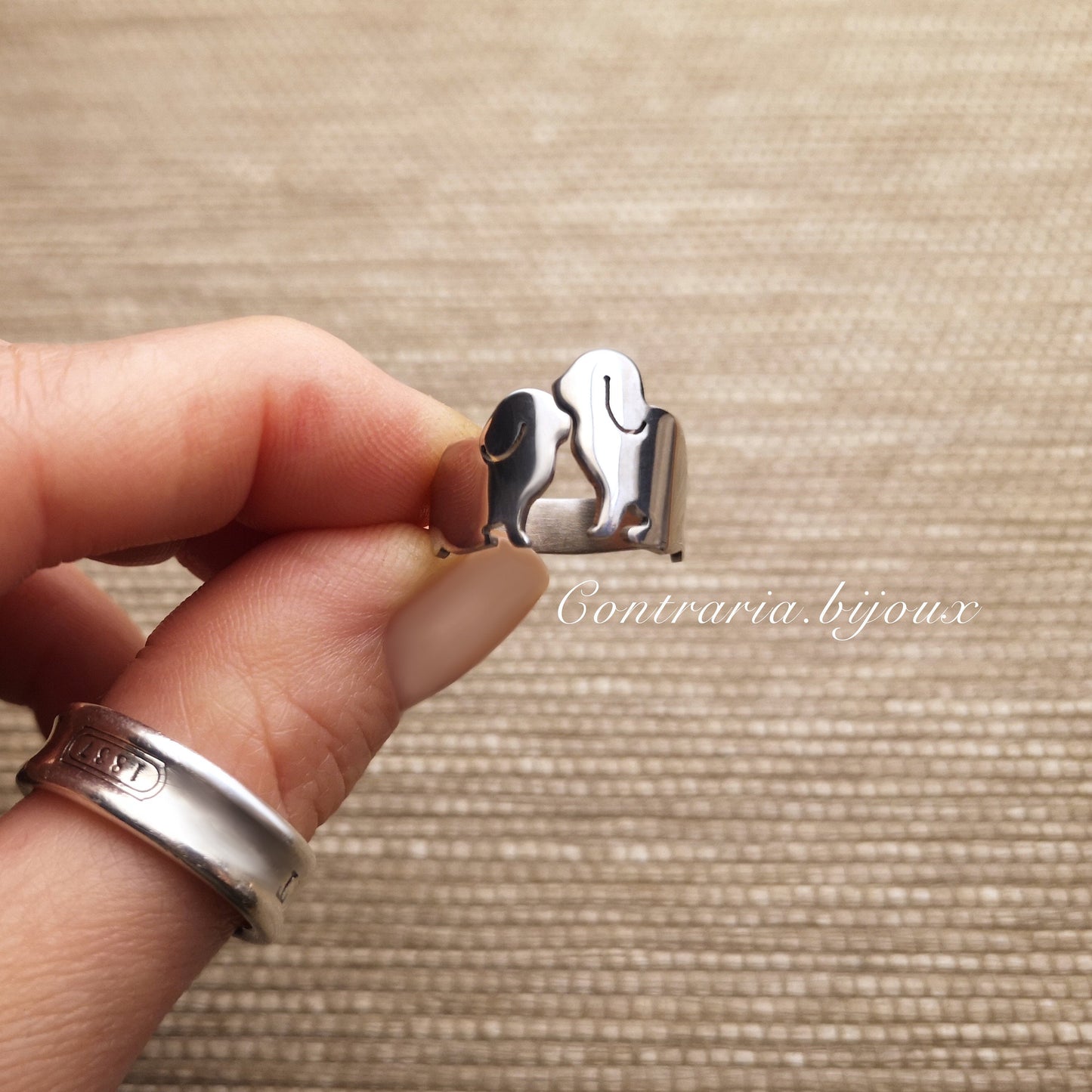 Anello Coniglio Ariete innamorato - ContrariaBijoux