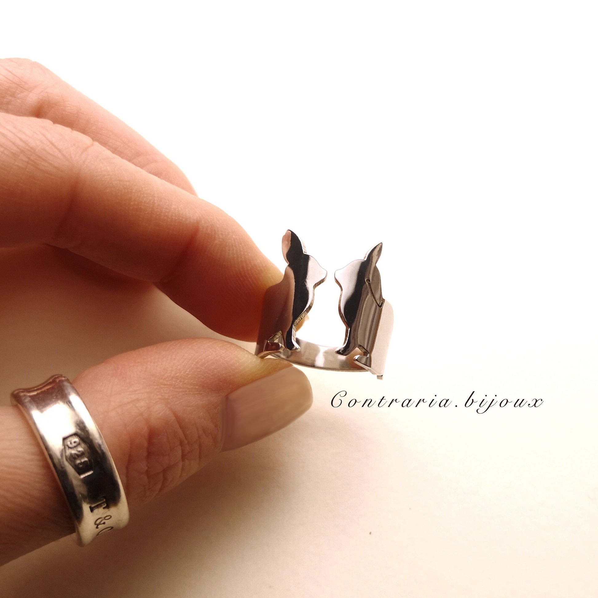 Anello Conigli innamorati - ContrariaBijoux