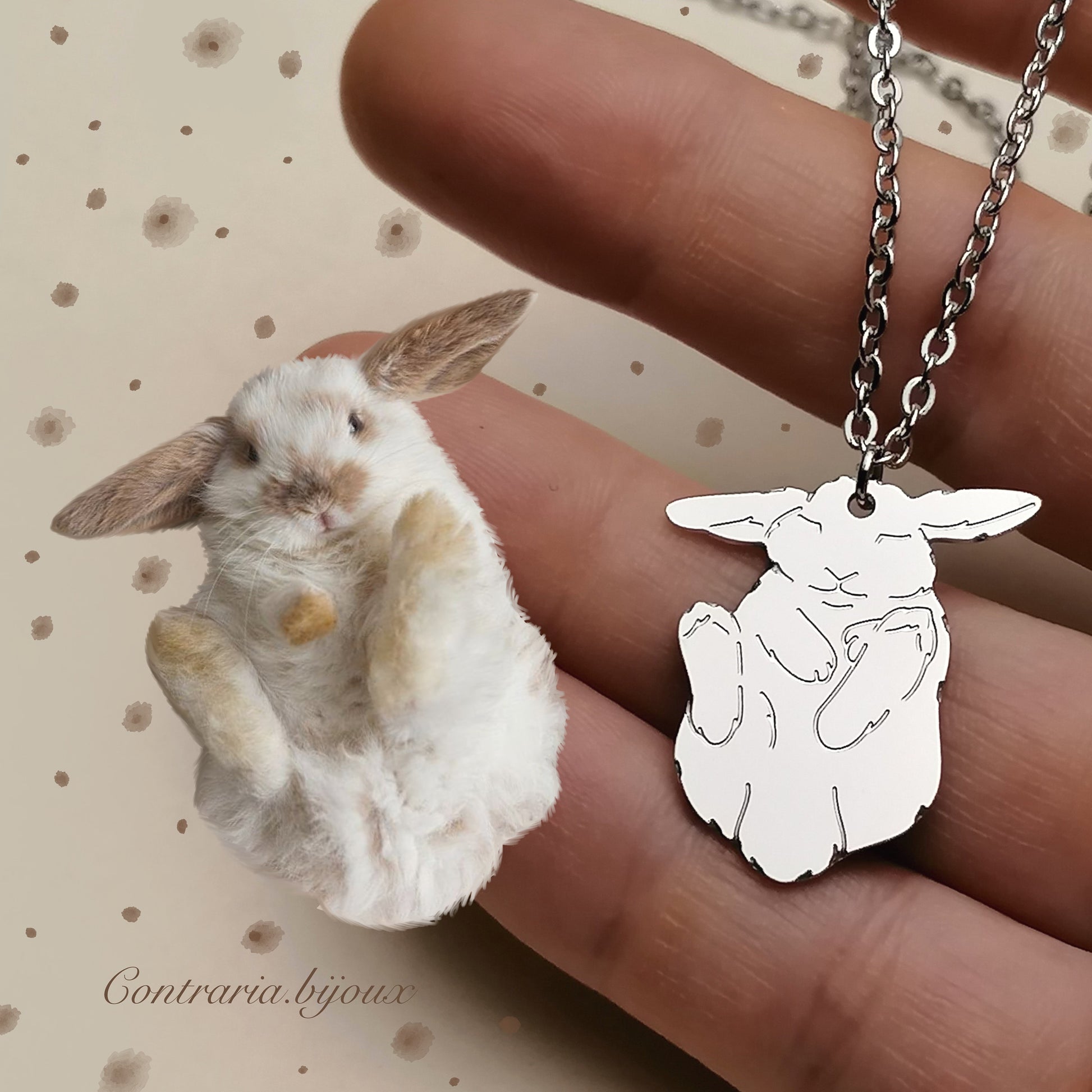 Collana Coniglio Ariete sdraiato - ContrariaBijoux