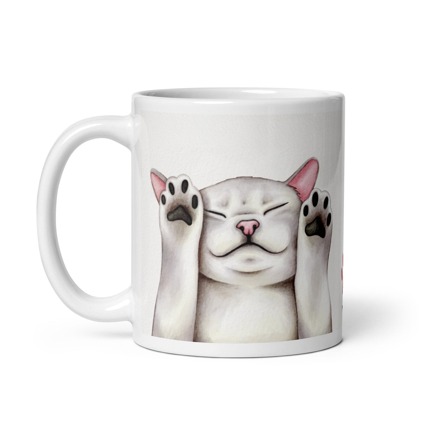Tazza bianca lucida